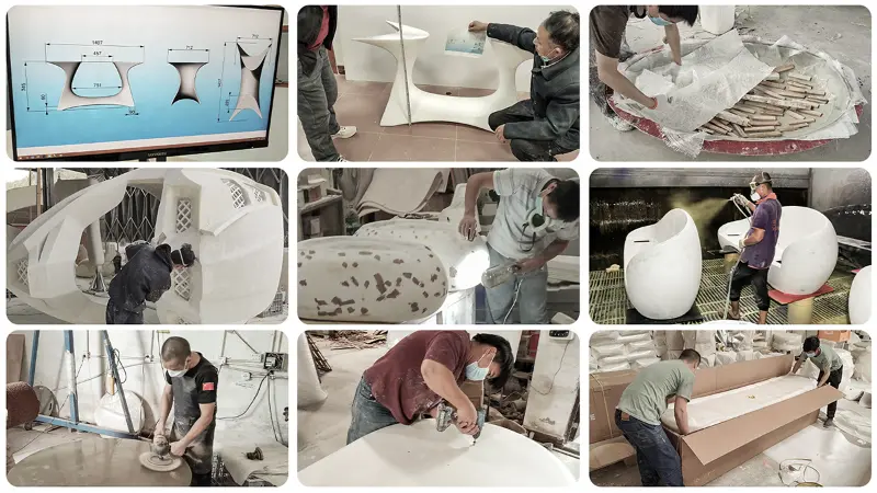 Como transformamos um design FRP personalizado em um produto acabado?