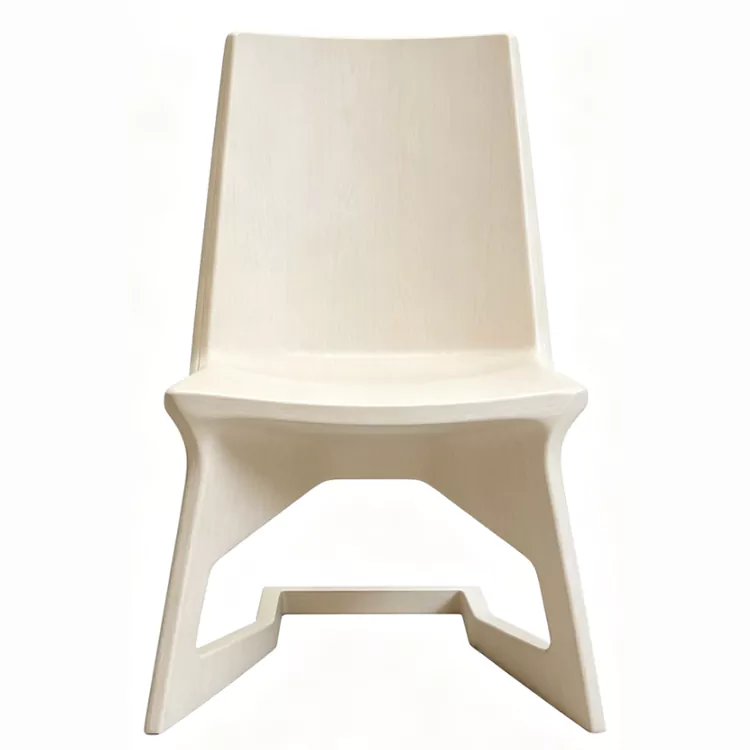 Modern Z Shaped Cantilever FRP Accent Chair