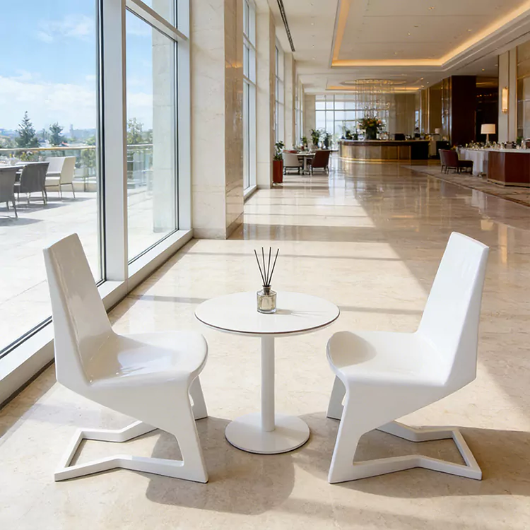 Cadeira moderna em forma de Z cantilever FRP