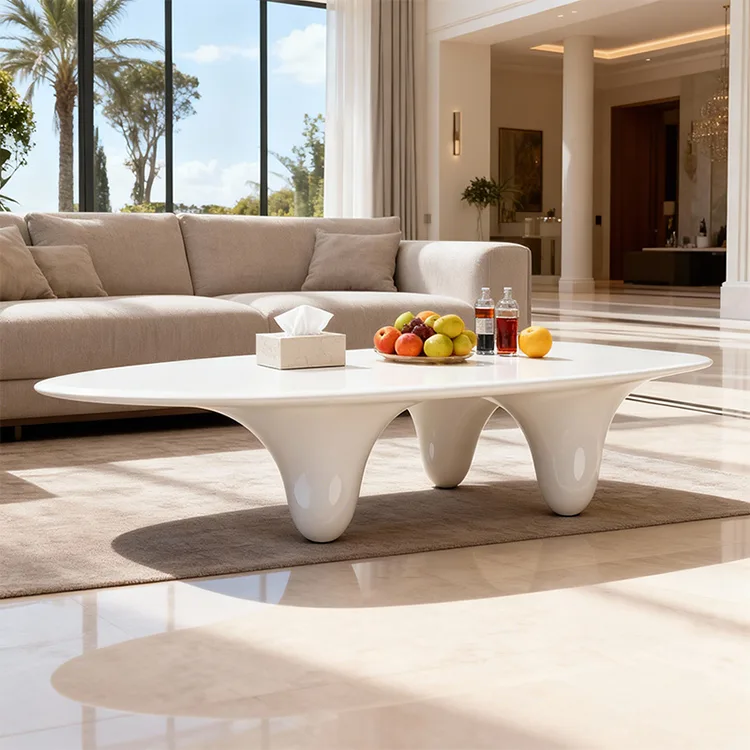 Mesa de centro orgânica premium FRP